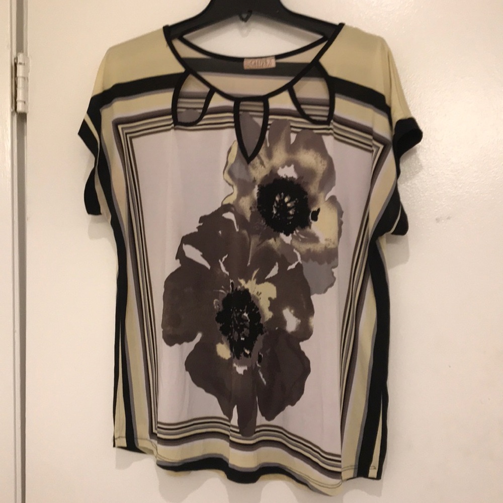 Lavish Plus Black, yellow blouse